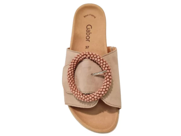 Gabor Gabor Nubuck Bruine Dames Slippers