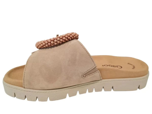 Gabor Gabor Nubuck Bruine Dames Slippers