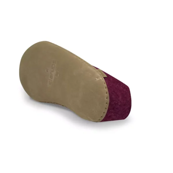 Glerups Glerups Lage Wollen Sloffen Leren Zool Cranberry