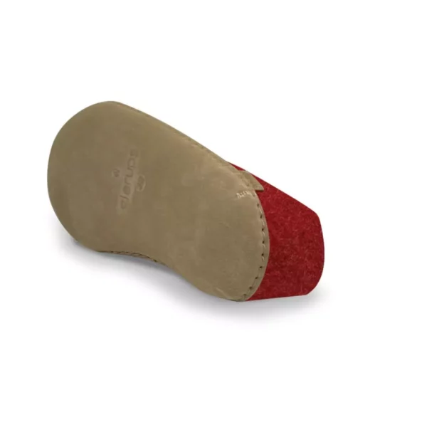 Glerups Glerups Lage Wollen Sloffen Leren Zool Rood