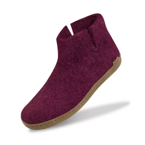 Glerups Glerups Hoge Wollen Pantoffels Dames Paars