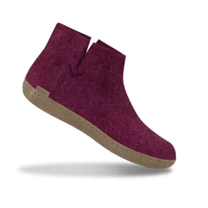 Glerups Glerups Hoge Wollen Pantoffels Dames Paars