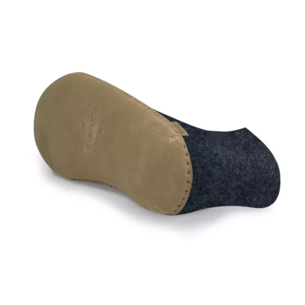 Glerups Glerups Hoge Wollen Sloffen Leren Zool Denim