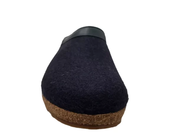 Haflinger Haflinger - Grizzly Torben 070 Mittelblau Heren En Dames Pantoffel Open Hiel Kurken Zool Blauw