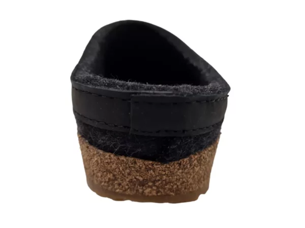 Haflinger Haflinger - Grizzly Torben 077 Heren En Dames Pantoffel Open Hiel Kurken Zool Graphit