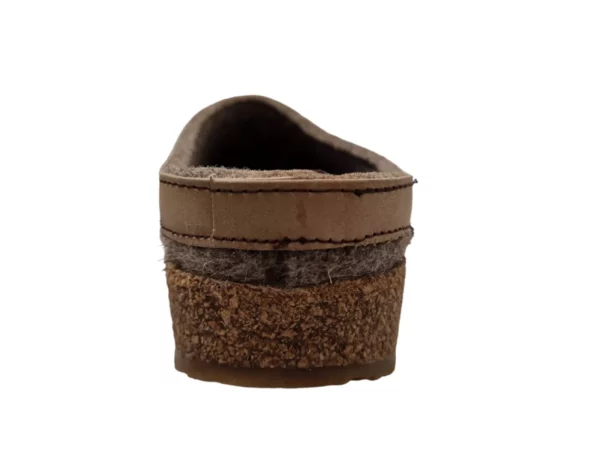 Haflinger Haflinger - Grizzly Torben 550 Torf Heren En Dames Pantoffel Open Hiel Kurken Zool Beige