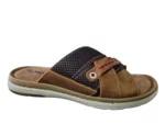 Longo Longo - 1113024 3 cognac mocca Leren Heren Slippers Instap Model Bruin