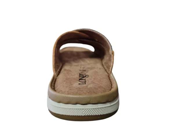 Longo Longo - 1113024 3 cognac mocca Leren Heren Slippers Instap Model Bruin