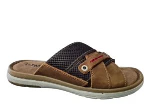 Longo Longo - 1113024 3 cognac mocca Leren Heren Slippers Instap Model Bruin