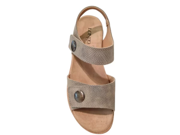 Longo Longo Groene Leren Dames Sandalen