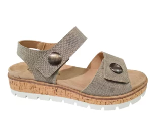 Longo Longo Groene Leren Dames Sandalen