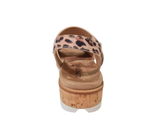 Longo Longo Leren Dames Sandalen Panter