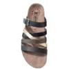 Mephisto Mephisto Huleda Leren Dames Slippers Zwart Goud