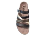 Mephisto Mephisto Huleda Leren Dames Slippers Zwart Goud