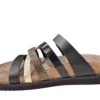 Mephisto Mephisto Huleda Leren Dames Slippers Zwart Goud