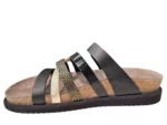 Mephisto Mephisto Huleda Leren Dames Slippers Zwart Goud