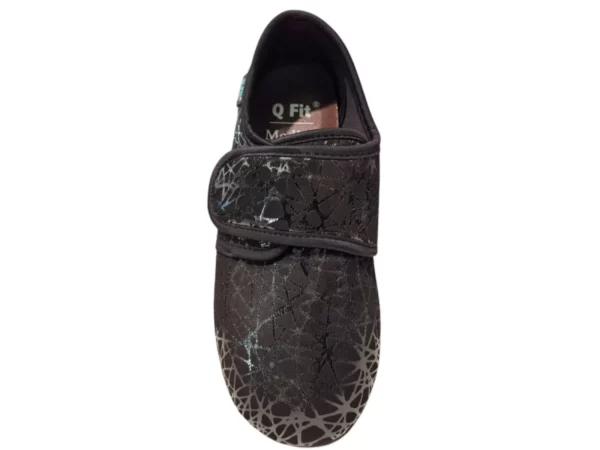 Q Fit Q Fit Geneve 2 Zwarte Dames Gesloten Verband Pantoffels