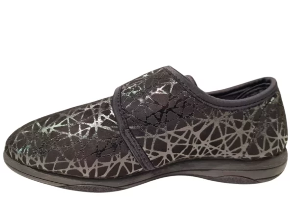 Q Fit Q Fit Geneve 2 Zwarte Dames Gesloten Verband Pantoffels