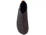 Q Fit Q Fit Pisa Vilt Zwarte Heren Gesloten Pantoffels