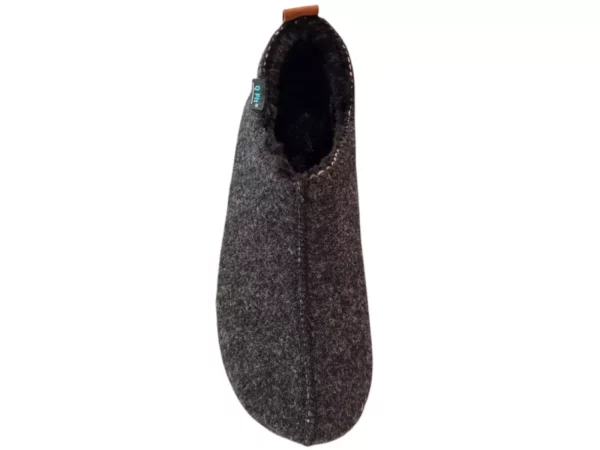 Q Fit Q Fit Pisa Vilt Zwarte Heren Gesloten Pantoffels