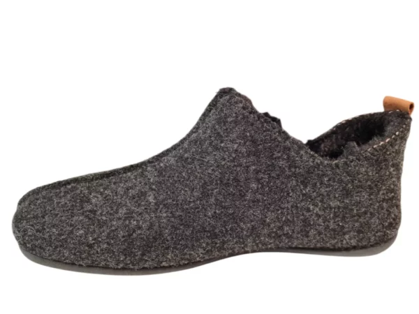 Q Fit Q Fit Pisa Vilt Zwarte Heren Gesloten Pantoffels