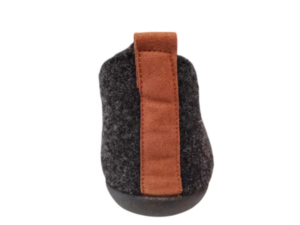 Q Fit Q Fit Pisa Vilt Zwarte Heren Gesloten Pantoffels