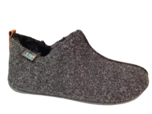 Q Fit Q Fit Pisa Vilt Zwarte Heren Gesloten Pantoffels