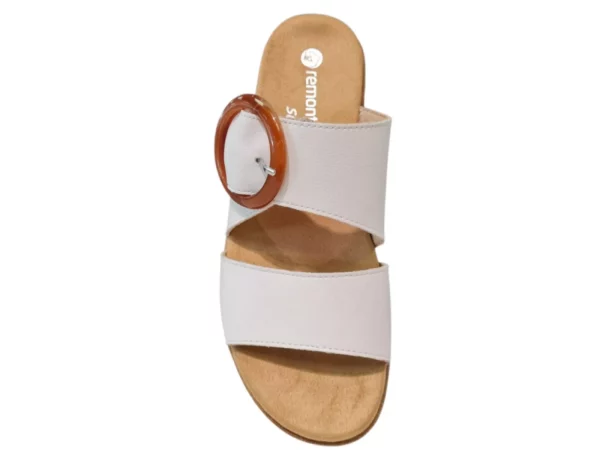 Remonte Remonte Witte Leren Dames Slippers