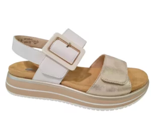 Remonte Remonte Witte Leren Dames Sandalen