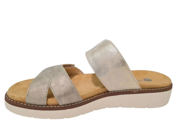 Remonte Remonte Beige Leren Dames Slippers