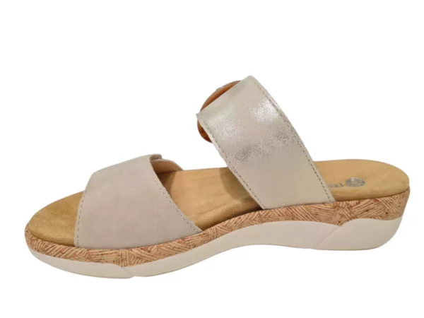 Remonte Remonte Witte Leren Dames Slippers