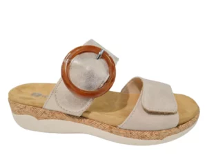 Remonte Remonte Witte Leren Dames Slippers