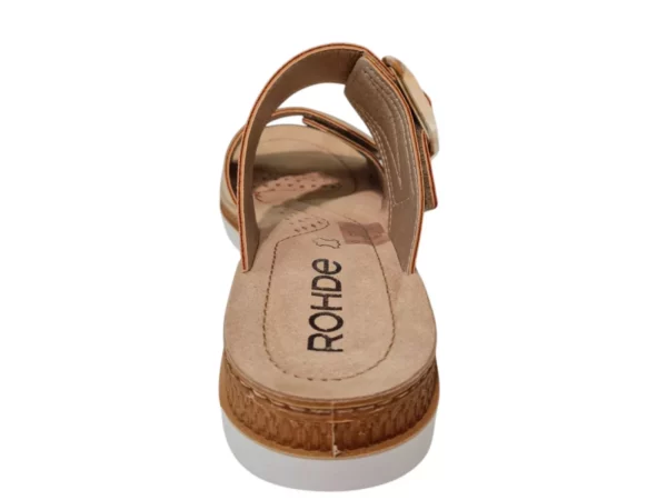 Rohde Rohde Beige Leren Dames Slippers