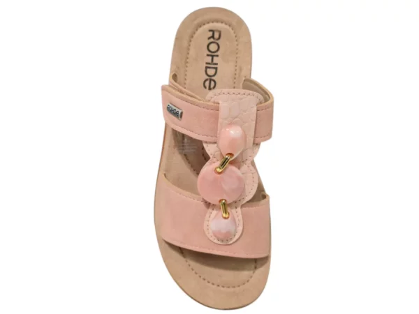 Rohde Rohde Roze Nubuck Dames Slippers