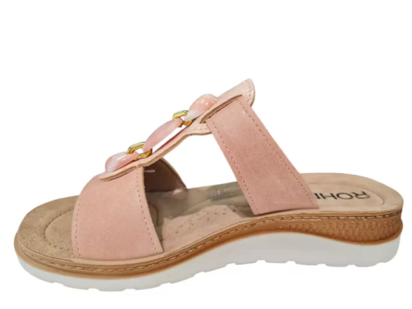 Rohde Rohde Roze Nubuck Dames Slippers