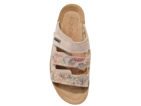 Rohde Rohde Beige Leren Dames Slippers