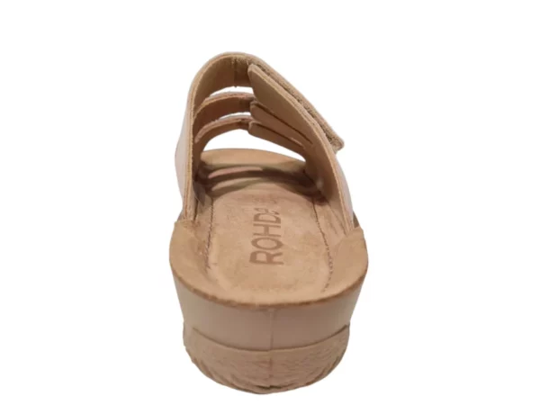 Rohde Rohde Beige Leren Dames Slippers