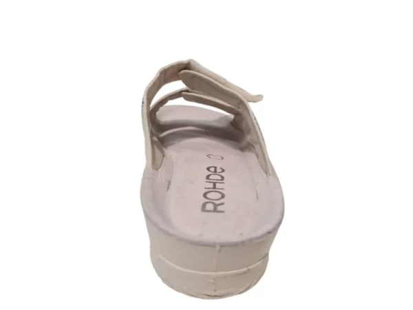Rohde Rohde Witte Leren Dames Slippers