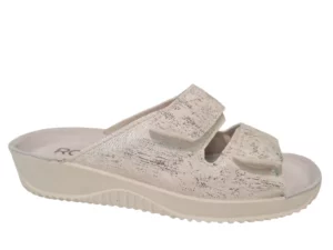 Rohde Rohde Witte Leren Dames Slippers