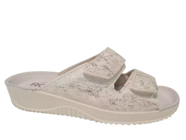 Rohde Rohde Witte Leren Dames Slippers