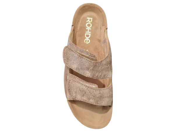 Rohde Rohde Leren Beige Dames Slippers