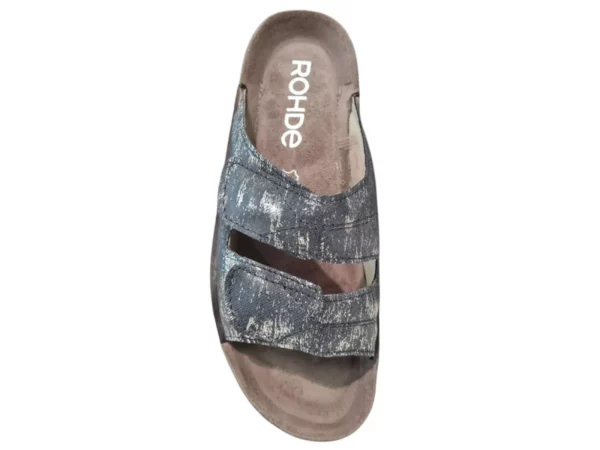 Rohde Rohde Blauwe Leren Dames Slippers