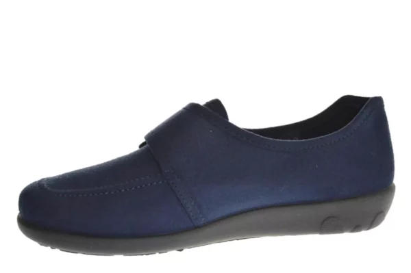 Rohde Rohde Gesloten Blauwe Dames Pantoffels met Klittenbandsluiting