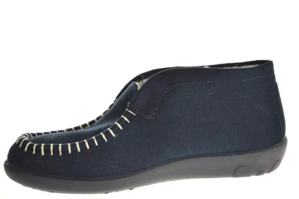 Rohde Rohde Blauwe Gesloten Dames Pantoffels Wol Gevoerd