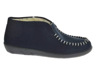 Rohde Rohde Blauwe Gesloten Dames Pantoffels Wol Gevoerd