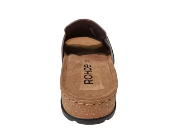 Rohde Rohde Grijze Leren Dames Slippers