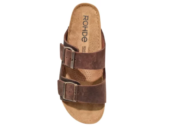 Rohde Rohde Bruine Leren Heren Slippers