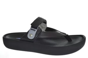 Wolky Wolky - 0082131 002 Dames Slippers Teenslippers Voorgevormd Voetbed Klittenbandsluiting Zwart