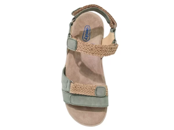 Wolky Wolky Groene Nubuck Dames Sandalen