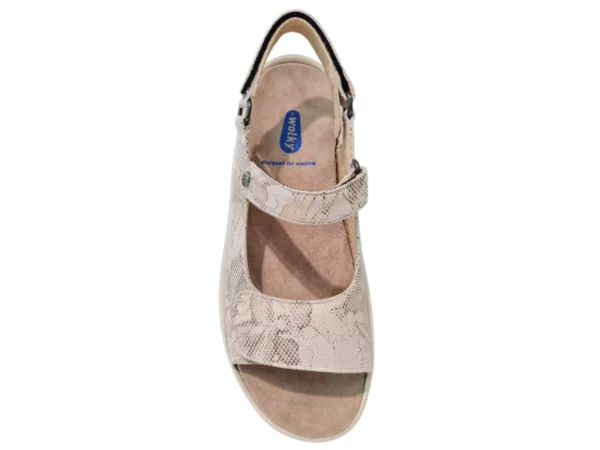 Wolky Wolky Beige Leren Dames Sandalen